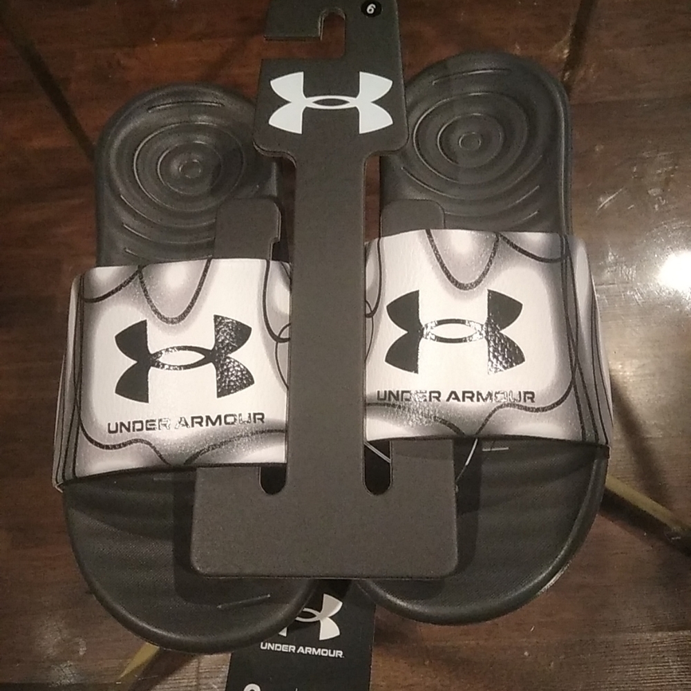 Under Armour 3024436 Women's Ansa Graphic Fixed Strap Slides Athletic Size 6